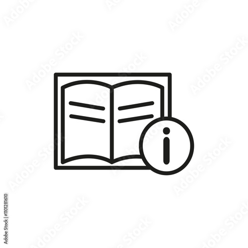 Instruction icon Simple thin line flat symbol