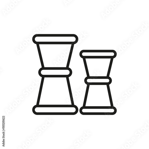 Jigger icon Simple thin line flat symbol