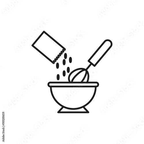 Ingredients mix icon Simple thin line flat symbol