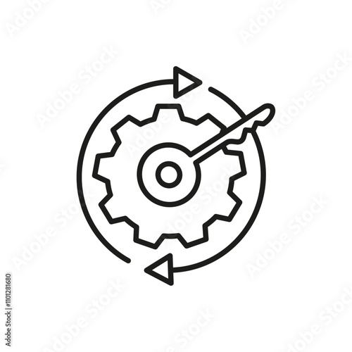 Key factor icon Simple thin line flat symbol