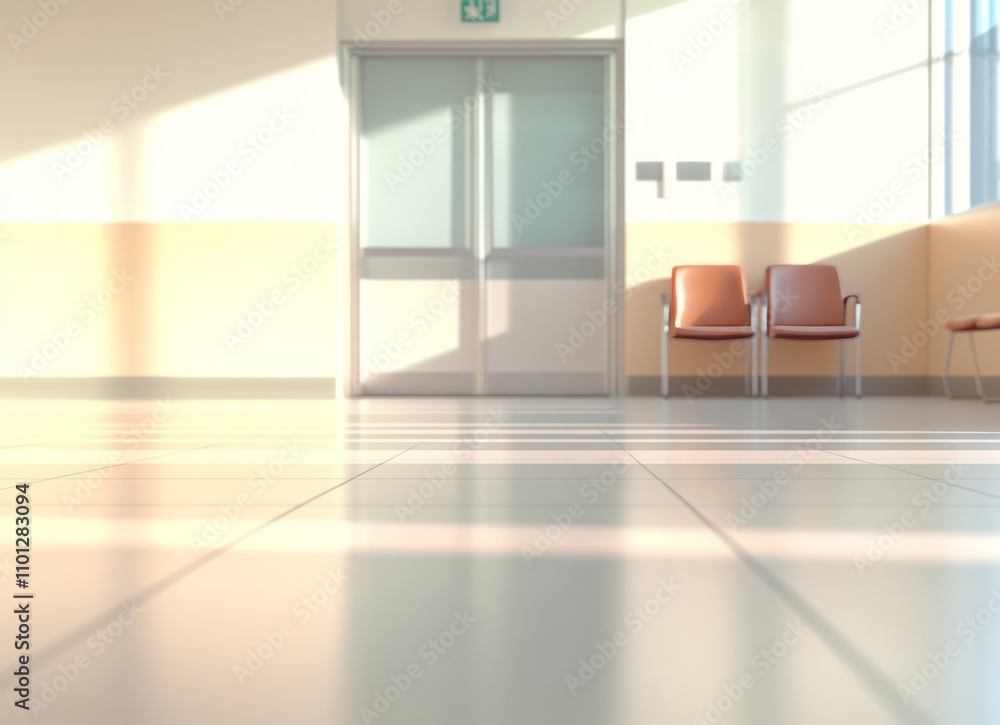 Fototapeta premium Hospital Waiting Area - Calm and Clean Interior