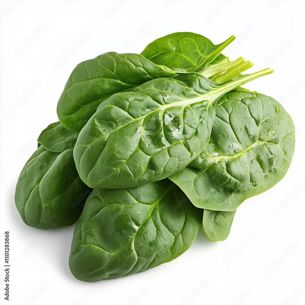 Obraz premium fresh spinach isolated on white background