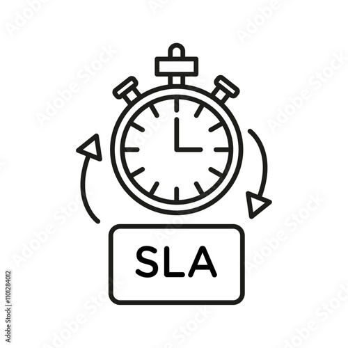 SLA Icon Simple thin line flat symbol