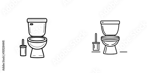 Bathroom/restroom toilet seat represented as a flat icon for apps and websites.