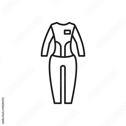 Wetsuit icon Simple thin line flat symbol