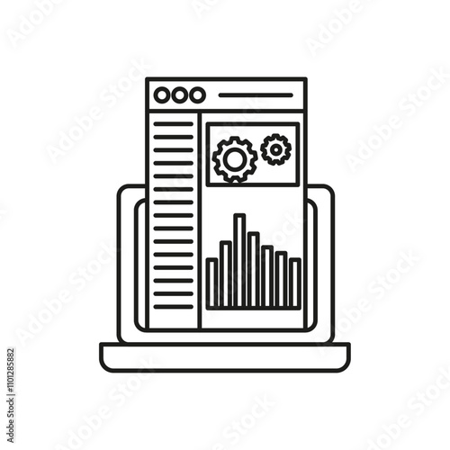 Admin panel icon Simple thin line flat symbol