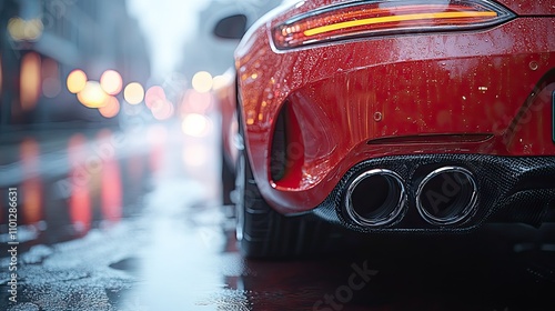 the car s twin exhaust pipes different perspectives can give it a strange yet lovely appearanc photo