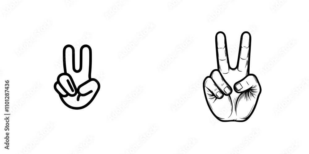 Obraz premium Modern flat icon of a hand sign with fingers for west side, suitable for apps and websites.