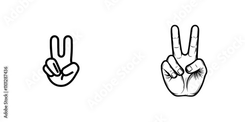 Modern flat icon of a hand sign with fingers for west side, suitable for apps and websites.