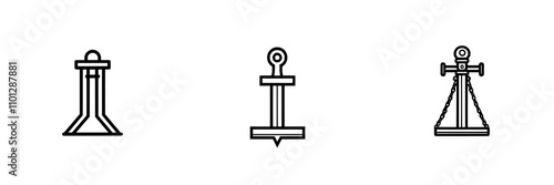 A flat modern icon of a guillotine or beheading, suitable for games and websites.