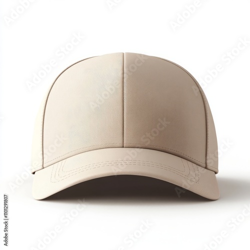 realistic high quality Cream baseball hat mockup photo