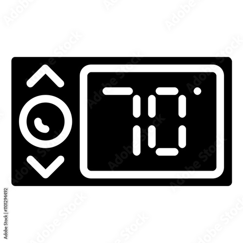 thermostat vector glyph icon