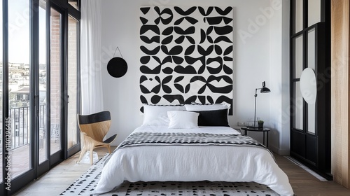 Spanish Wall Art: Bold Black-and-White Design