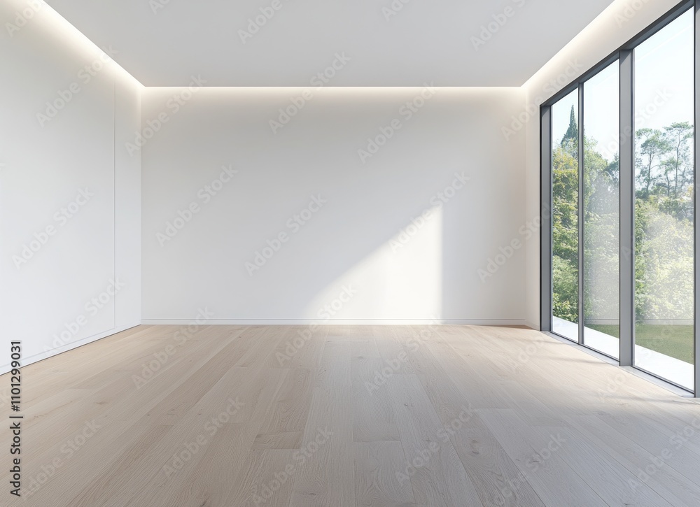 Fototapeta premium Modern Empty Room with Natural Light