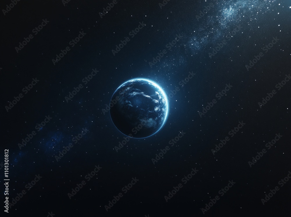 Fototapeta premium Earth in the vast expanse of space