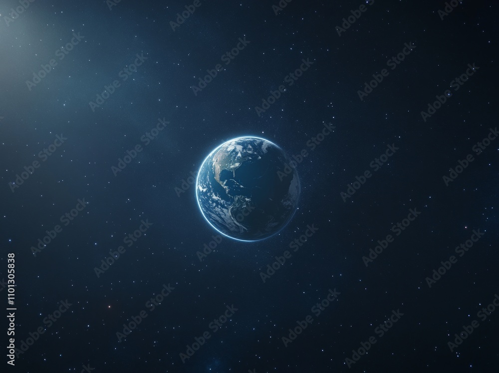 Obraz premium Earth in the vast expanse of space