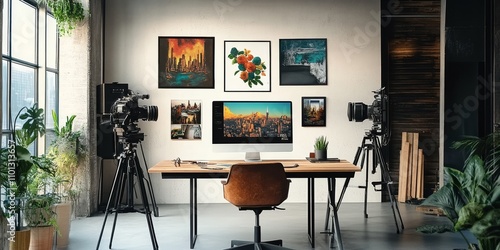 The advertising agency is vibrant and full of energy, showcasing creativity and collaboration through boards filled with testimonials from satisfied clients and various industry professionals