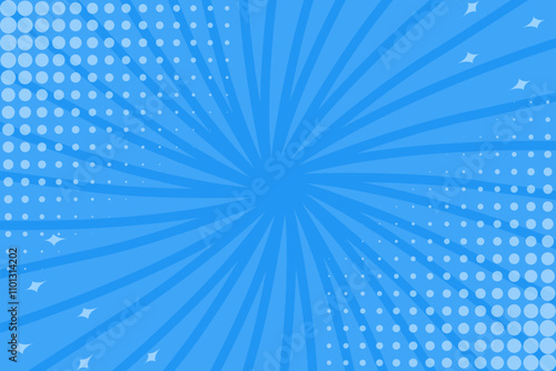 Sunburst  pop art,Comic book style background with sunbeam rays,latar kartun manga art vintage vector ilustration