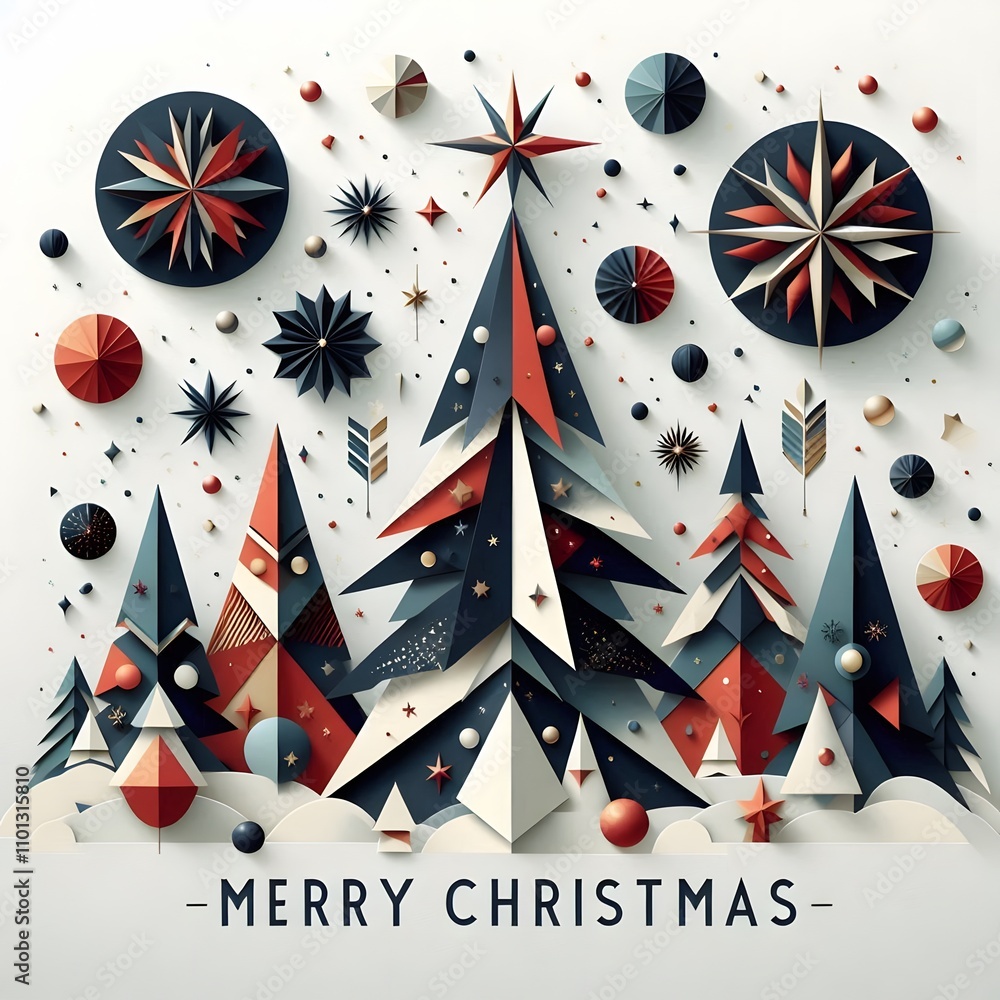 Obraz premium christmas card with snowflakes