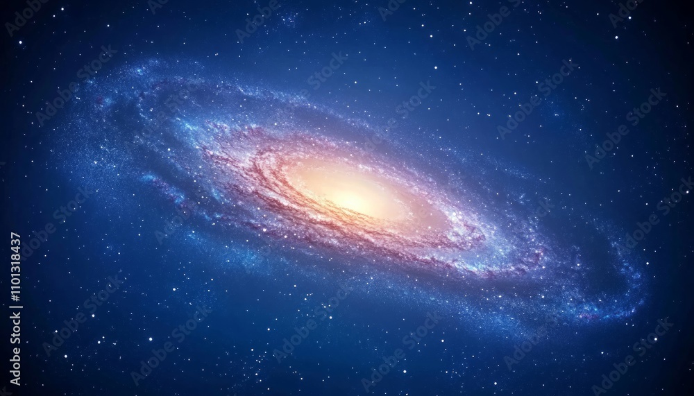 Obraz premium Stunning Spiral Galaxy in Deep Space