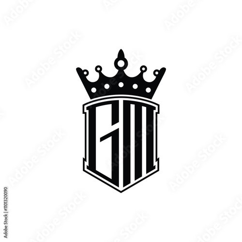 GM monogram logo design letter text name symbol monochrome logotype alphabet character simple logo