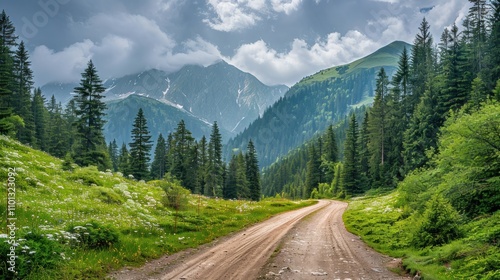 photograph of Scenic mountain nature along the Gerlos Alpine Road, Austria photo