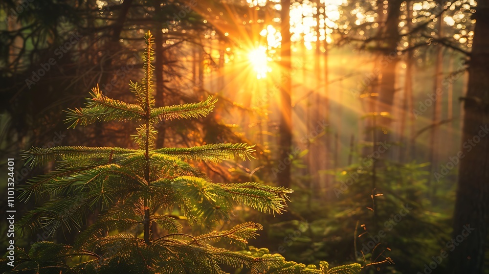 Obraz premium autumn forest fire