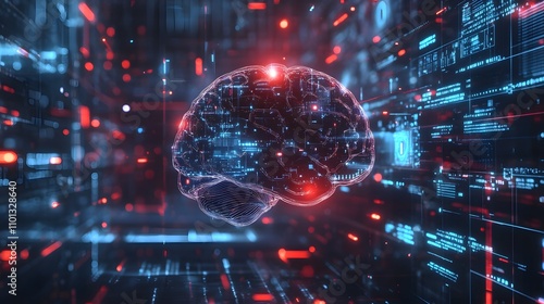 Wallpaper Mural Digital Brain Network Data Processing Visualization Torontodigital.ca