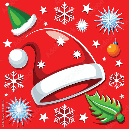 set of christmas banners