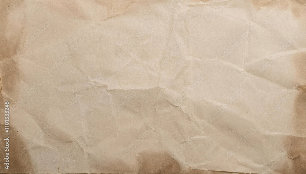Obraz premium Weathered Old Paper Texture in Cream Tan with Sepia Accents