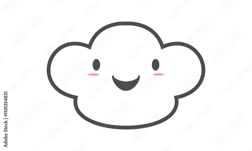 Obraz premium Happy cloud illustration design vector