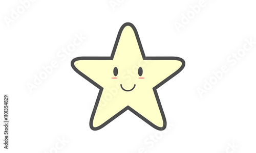 Smile star illustration design vector