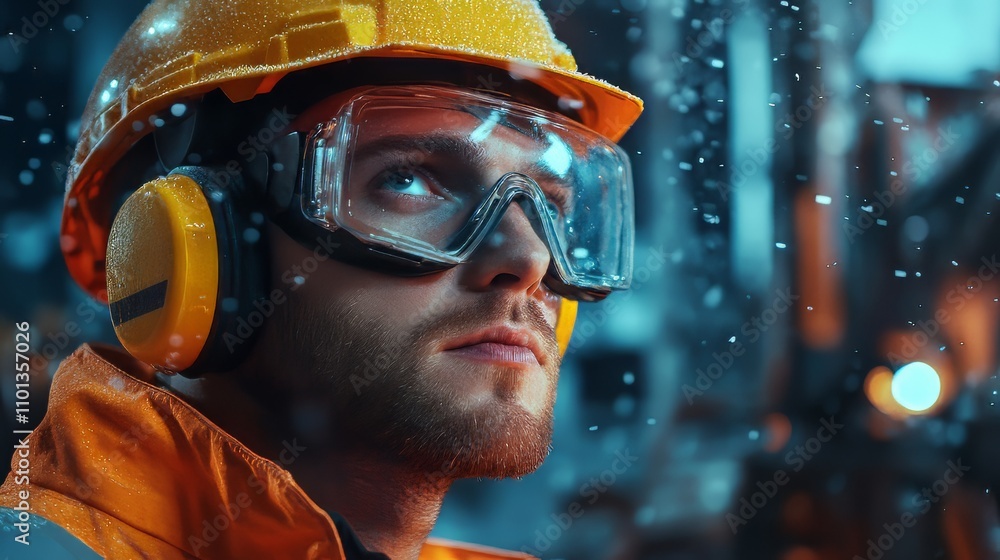 Technician in protective gear operating heavy machinery, emphasizing industrial safety and risk mitigation. Ultra-realistic 8K hypermaximalist advertising photography Technician in protective gear operating heavy machinery, emphasizing industrial safety and risk mitigation. Ultra-realistic 8K hypermaximalist advertising photography