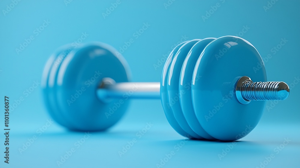 Blue Dumbbell Fitness Exercise Weightlifting Gym Blue Dumbbell Fitness Exercise Weightlifting Gym