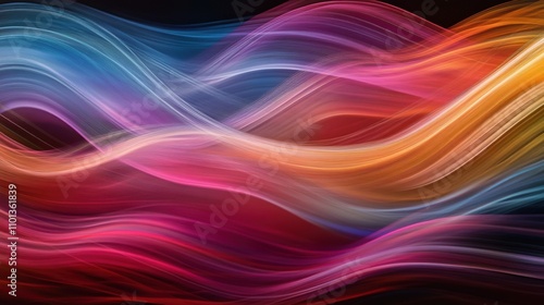 Wallpaper Mural Dynamic wave flows vibrantly. Generative AI Torontodigital.ca