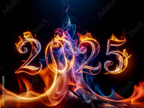 fire flames 2025 background photo