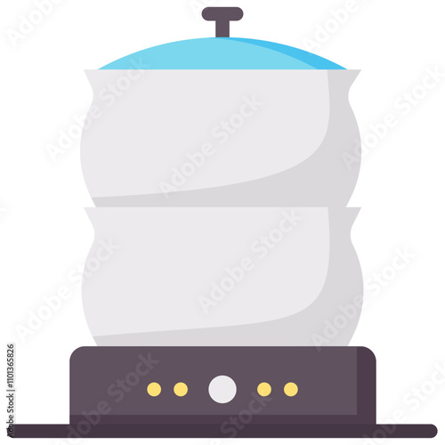 steamer flat vector icon