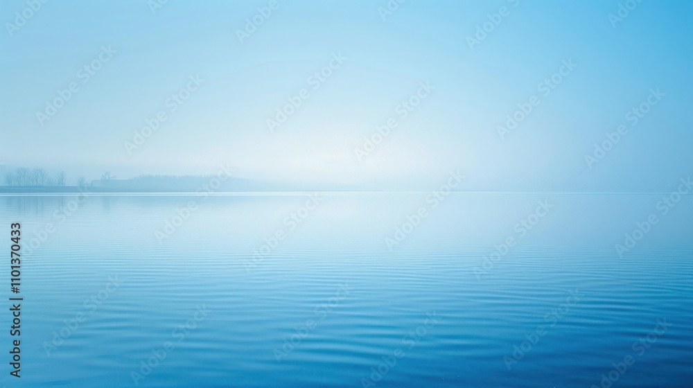 Obraz premium photograph of lake blue water smooth surface simple nature background