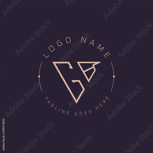 Professional GB Logo. Modern Minimal GB Letter Monogram Emblem for Premium Branding photo