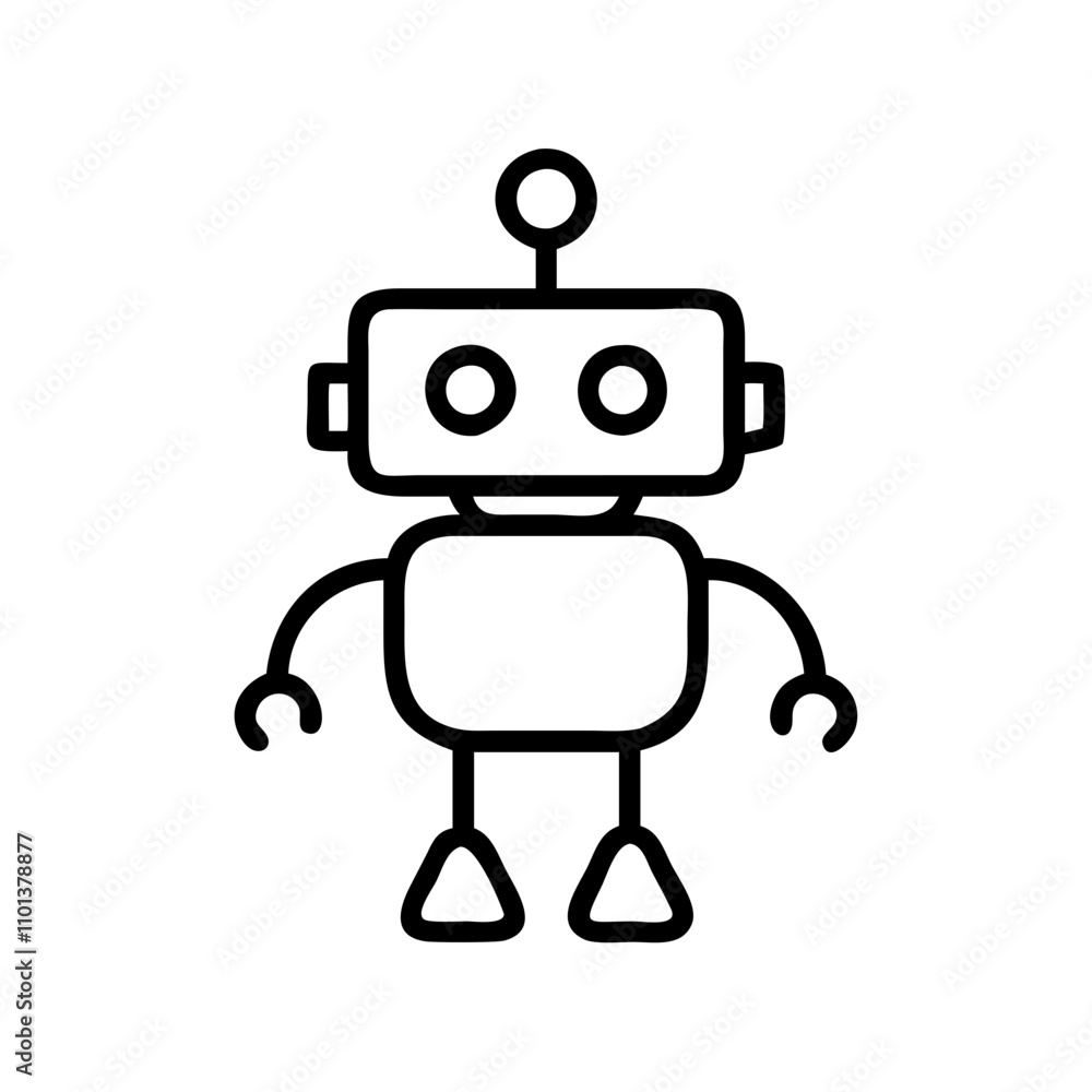 Obraz premium Robot line icon