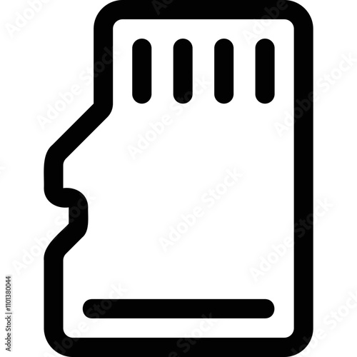 Simple vector icon micro sd flash drive