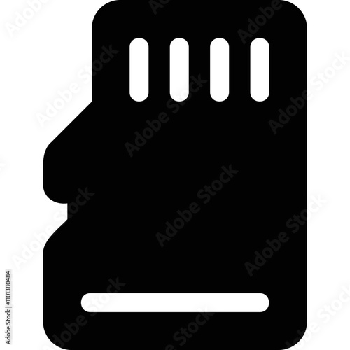Simple vector icon micro sd adapter