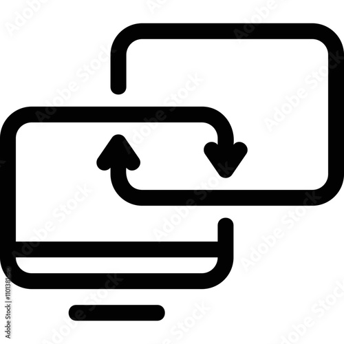 Simple vector icon monitor