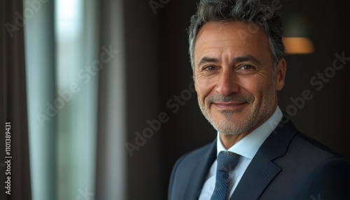 Wallpaper Mural Confident Mature Businessman Portrait with Warm Smile Torontodigital.ca