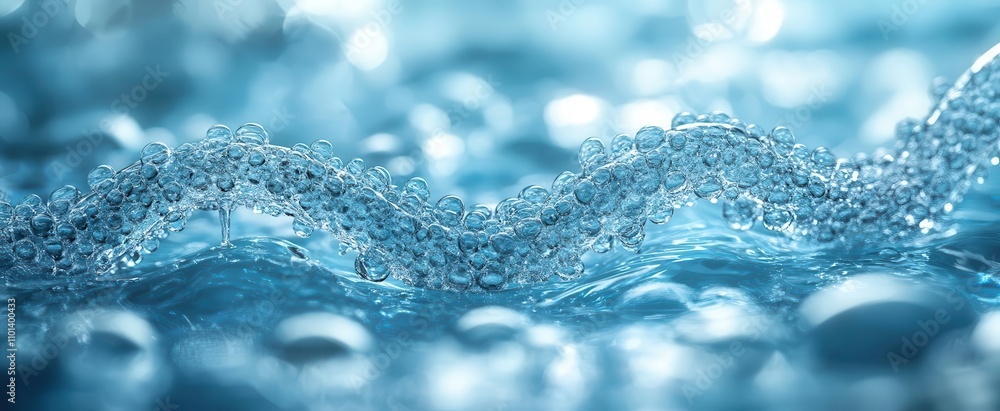 closeup of a dna chain intricately intertwined with droplets of pure water symbolizing hydration and rejuvenation perfect for cosmetic brand visuals closeup of a dna chain intricately intertwined with droplets of pure water symbolizing hydration and rejuvenation perfect for cosmetic brand visuals