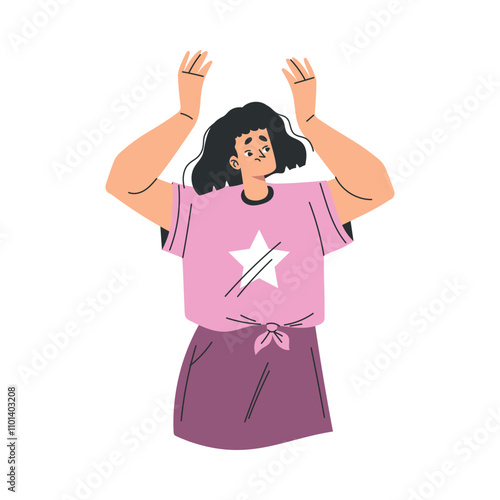Angry Annoyed Woman Character Have Conflict and Argument with Someone Vector Illustration