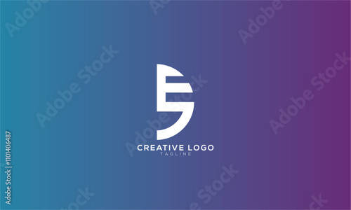 ES SE E5 5E Abstract initial monogram letter alphabet logo design photo