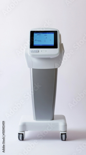 Handheld hair removal device with LED light, display, sleek design. AI generative photo