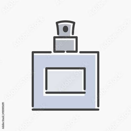 perfume bottle cartoon flat line art. Illustration of perfume bottle, perfect for needs related to beauty, fashion, cosmetic, glamour, and more.