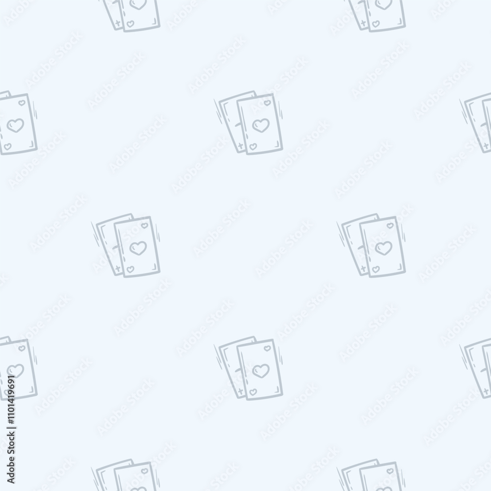 Simple black and white pattern with playing cards for poker. Hand drawn vector background related to holidays, leisure and weekends. Design for decoration, wrapping paper, print Simple black and white pattern with playing cards for poker. Hand drawn vector background related to holidays, leisure and weekends. Design for decoration, wrapping paper, print